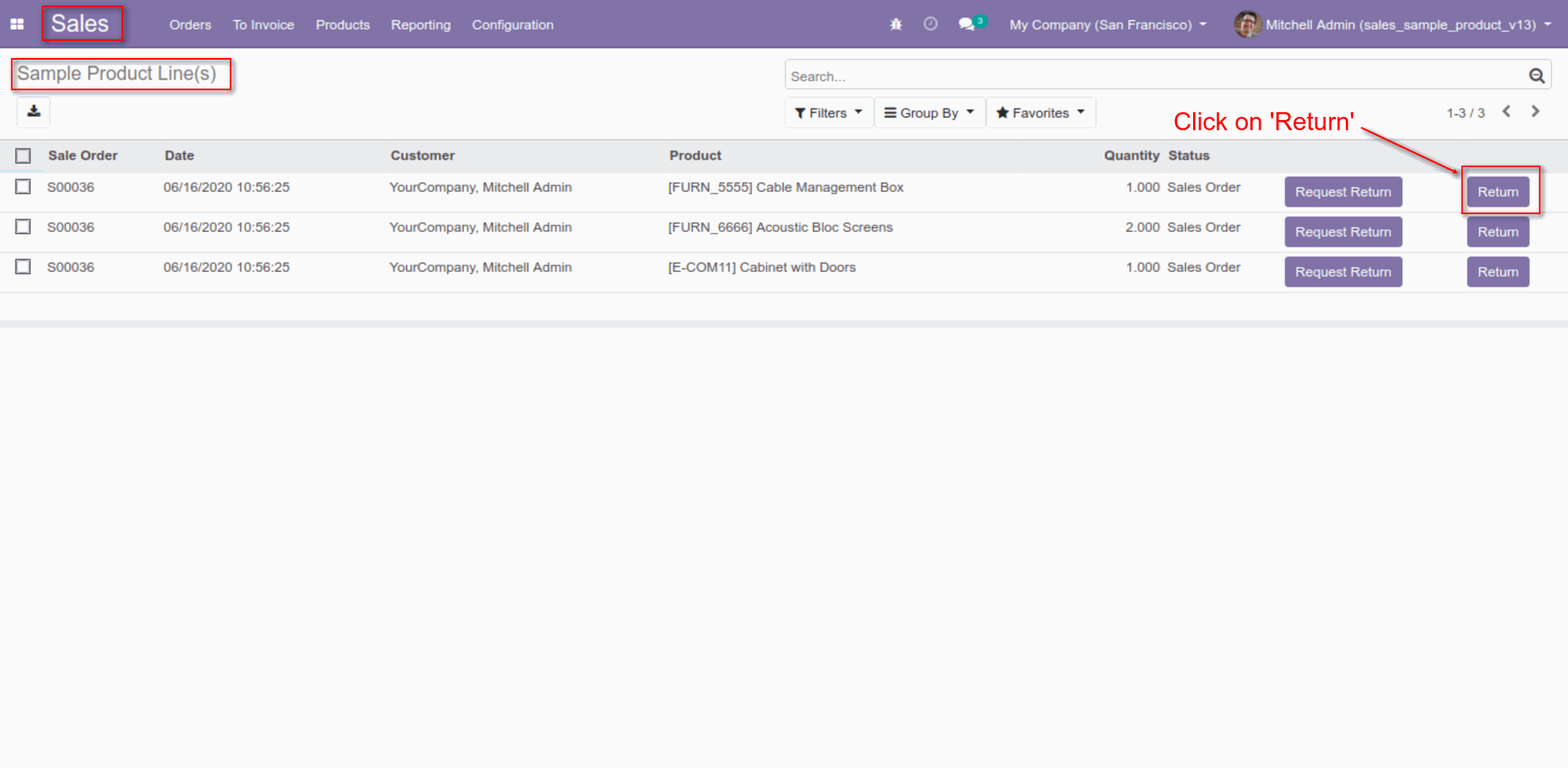Sales Sample Product | The Odoo Store