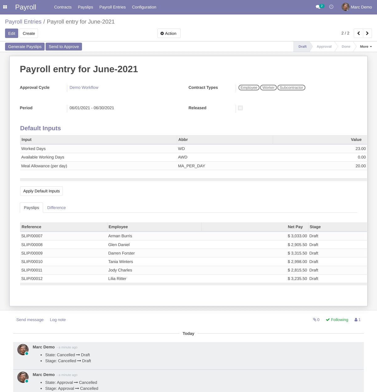 Employee Payroll System | The Odoo Store