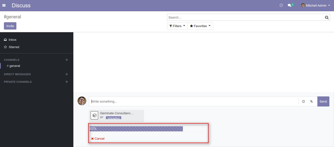 Attachment Upload Progress bar | The Odoo Store
