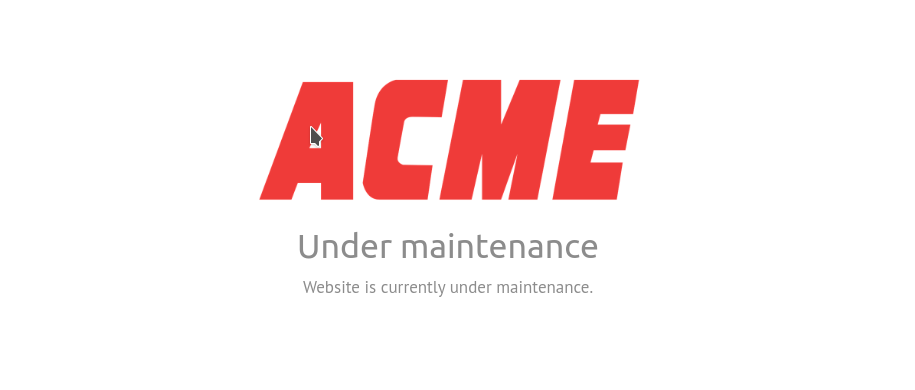 Website Maintenance Mode