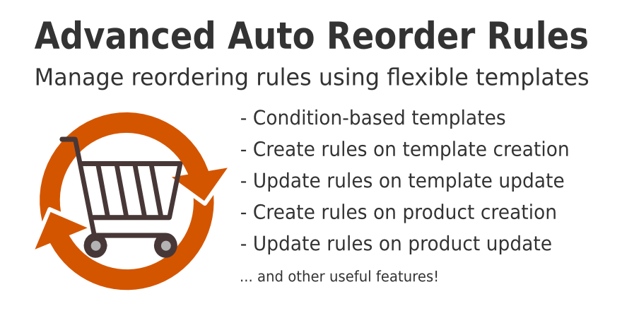 Advanced Auto Reordering Rules Control. Create and Manage Reordering Rules using Templates, Automatic Reordering Rule Order Point Generator