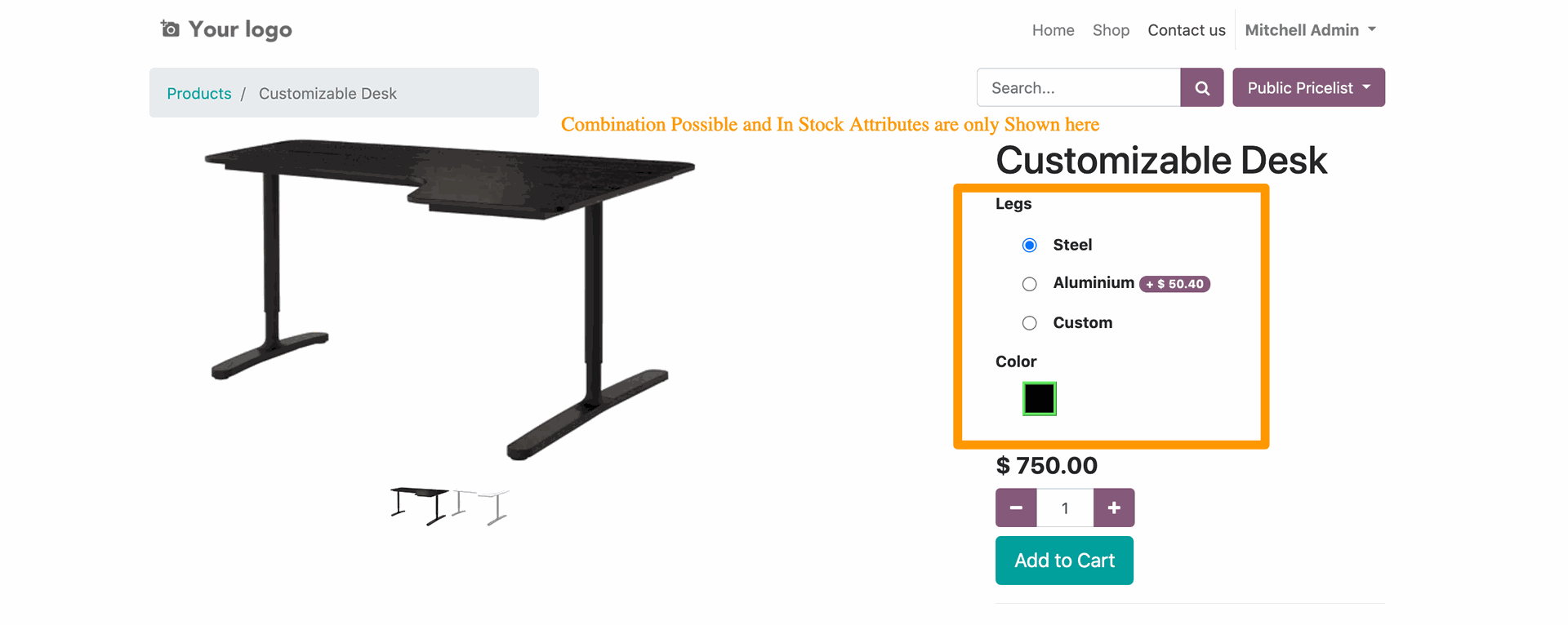 Out of Stock and Combination Not Possible Attribute Hide on Product Details Page