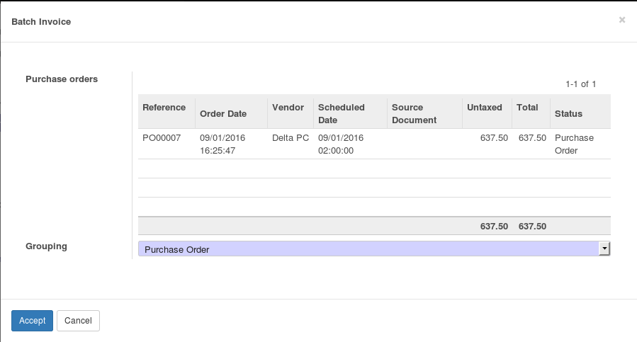 Purchase Batch Invoicing | The Odoo Store