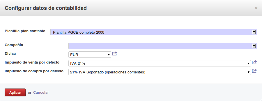 Planes de cuentas españoles (según PGCE 2008)