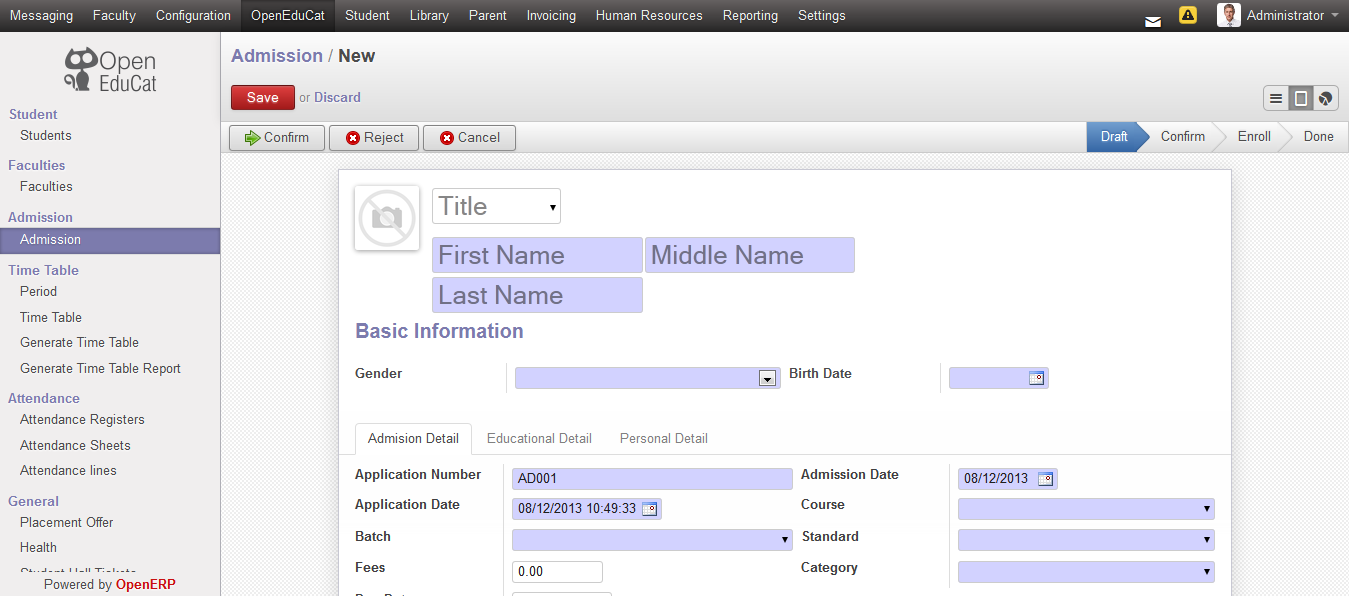 OpenEduCat ERP